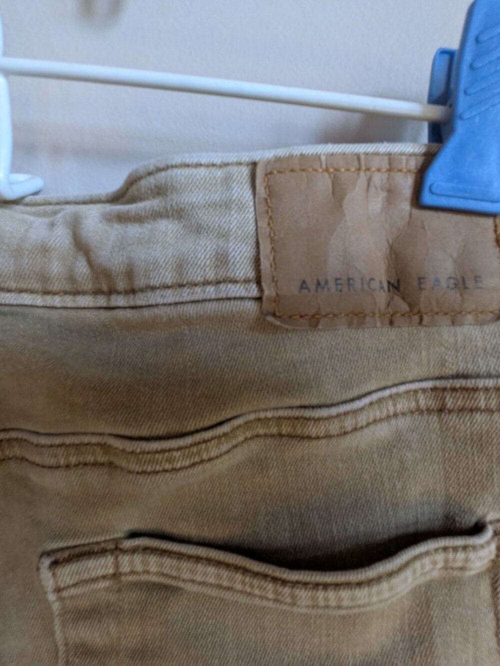 American eagle airflex tan size 32X34 jeans men athletic fit casual #752 - Picture 4 of 7